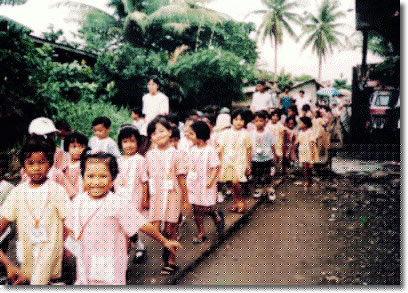 Los niños y niñas del parvulario